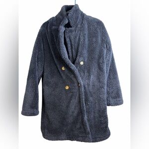 Navy Blue Women’s Fleece Polyester Jacket Size Medium #420